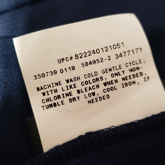 IN Studio 1X Midi Skirt Navy Blue Pull On Flowy Chiffon Hem Whimsigoth Boho Mod - Picture 8 of 8